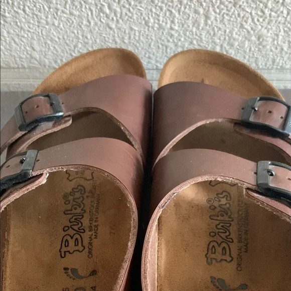 Birkirs Brown Leather Sandals with Buckles - Picture 4 of 8